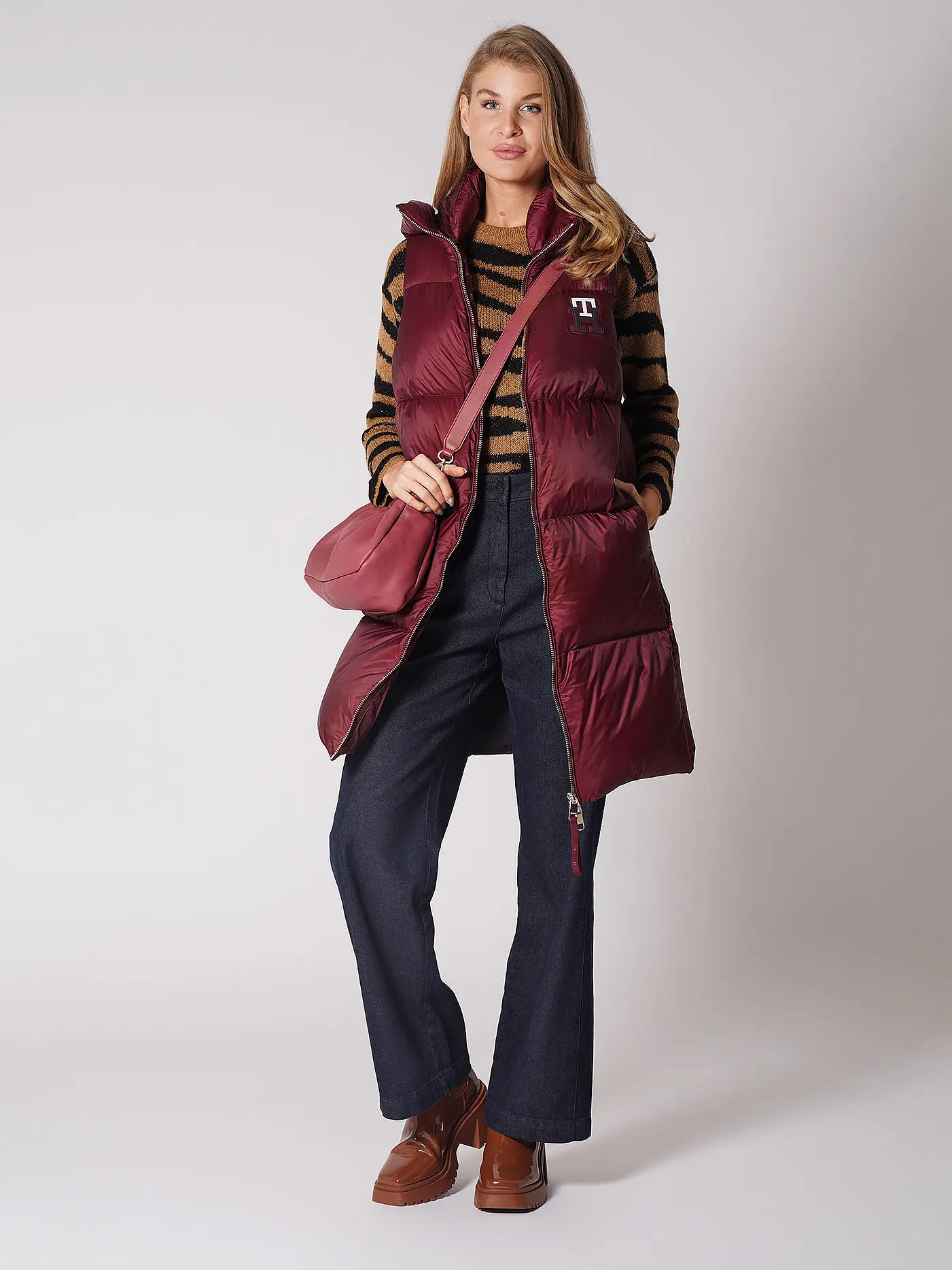 TOMMY HILFIGER | Daunensteppgilet | rot